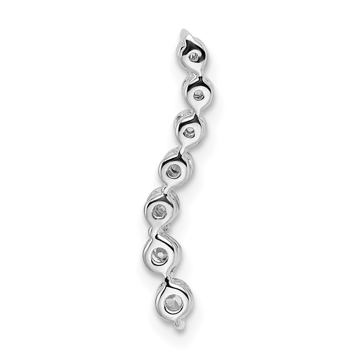 14k White Gold Graduating Diamond Chain Slide-PM8505-010-WA