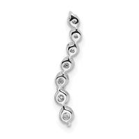 14k White Gold Graduating Diamond Chain Slide-PM8505-010-WA