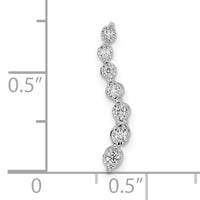 14k White Gold Graduating Diamond Chain Slide-PM8505-010-WA