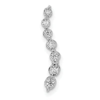 14k White Gold Graduating Diamond Chain Slide-PM8505-010-WA