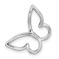 14k White Gold Polished Butterfly Diamond Chain Slide-PM8521-005-WA