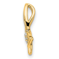 14k Polished Butterfly Diamond Chain Slide-PM8521-005-YA