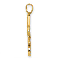 14k Polished LOVE Diamond Pendant-PM8542-012-YA