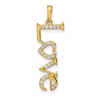 14k Polished LOVE Diamond Pendant-PM8542-012-YA