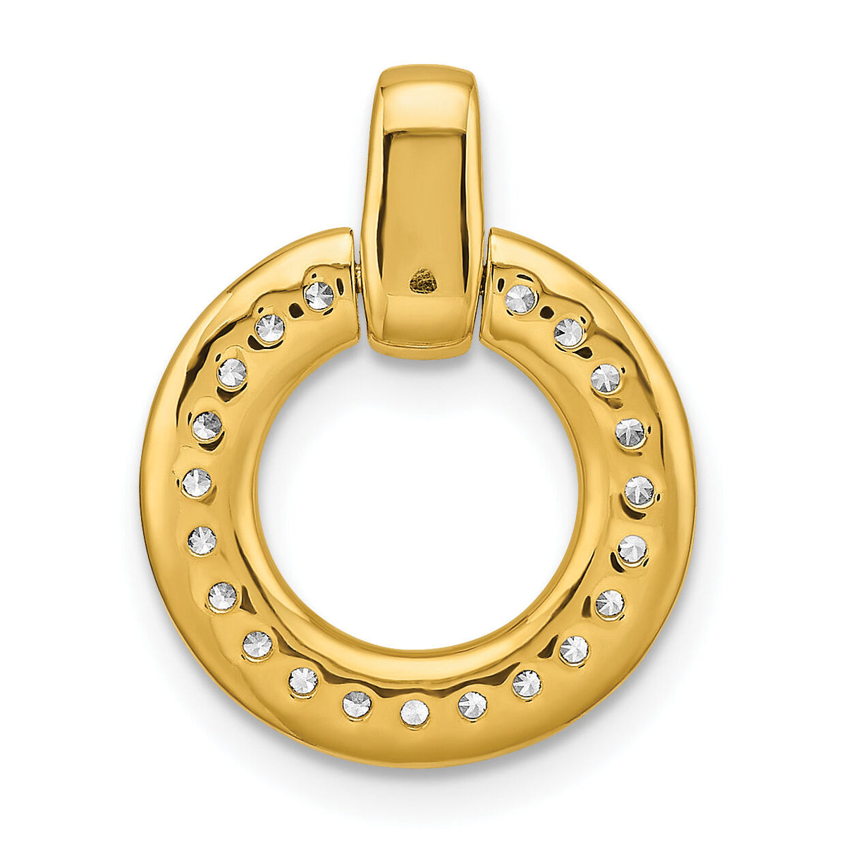 14k Polished Round Diamond Chain Slide-PM8551-025-YA
