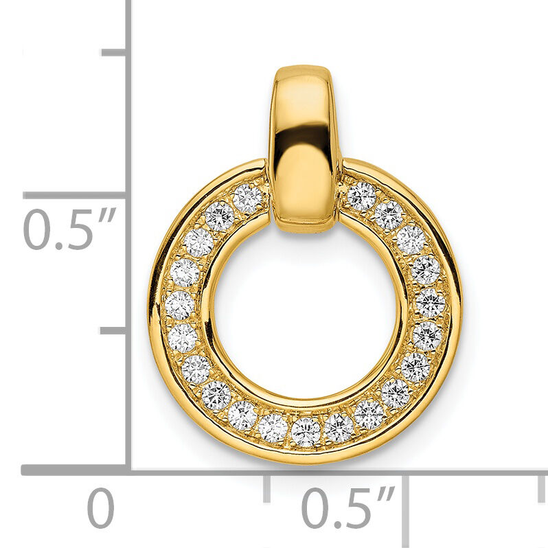 14k Polished Round Diamond Chain Slide-PM8551-025-YA