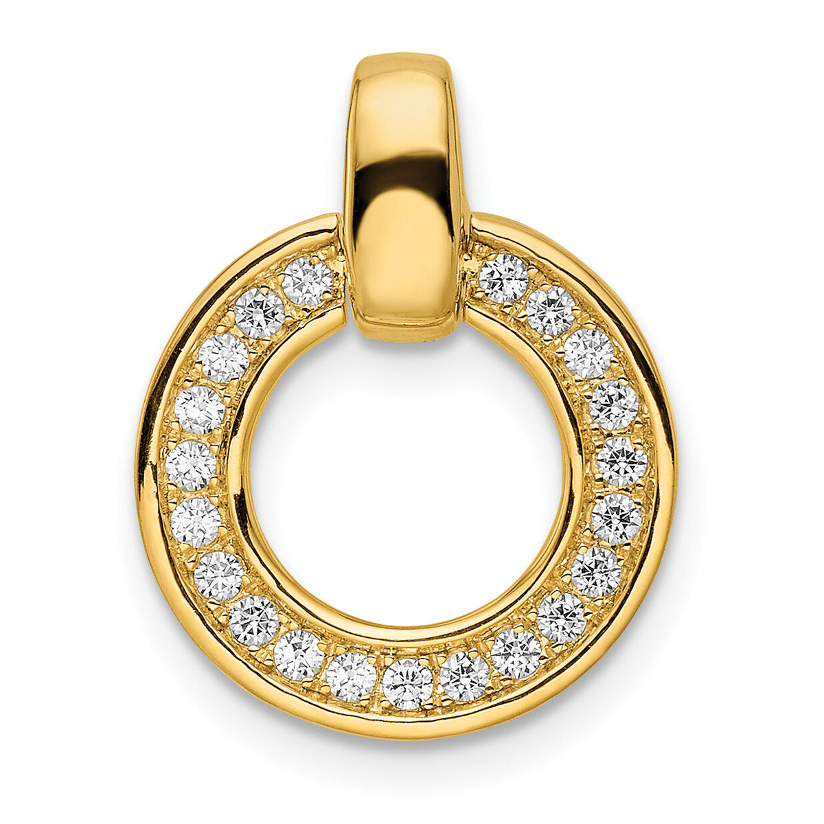 14k Polished Round Diamond Chain Slide-PM8551-025-YA