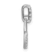 14k White Gold Circle Diamond Pendant-PM8556-027-WA
