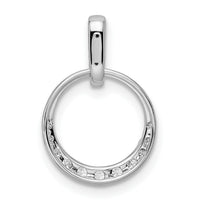 14k White Gold Circle Diamond Pendant-PM8556-027-WA