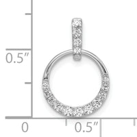 14k White Gold Circle Diamond Pendant-PM8556-027-WA