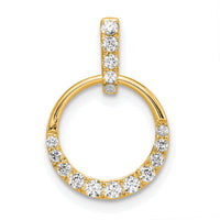 14k Circle Diamond Pendant-PM8556-027-YA