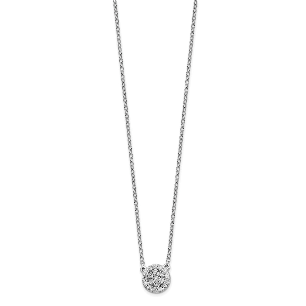 14k White Gold Diamond 18in Necklace-PM8561-021-WA