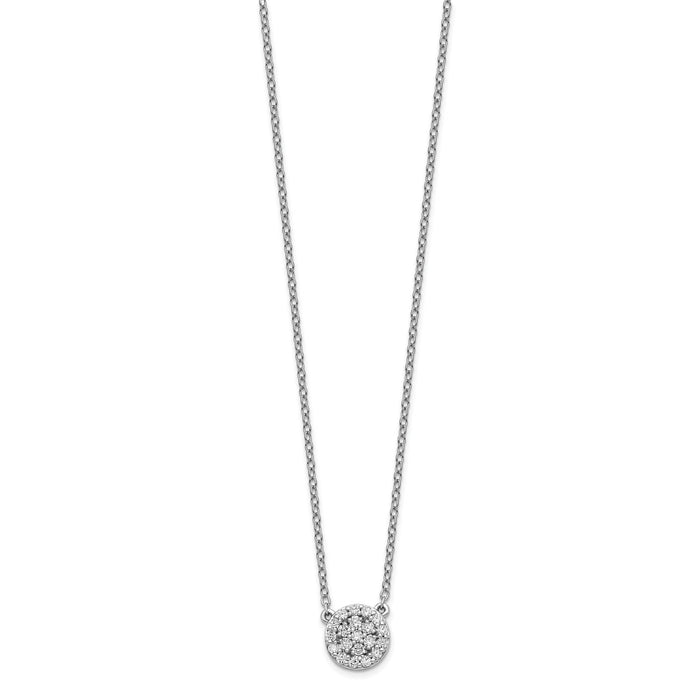 14k White Gold Diamond 18in Necklace-PM8561-021-WA