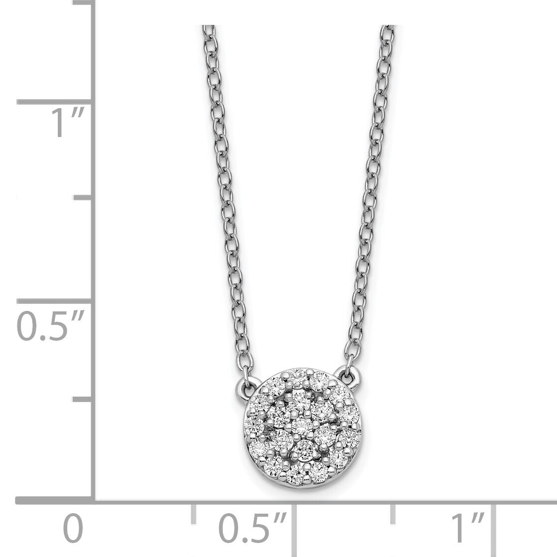 14k White Gold Diamond 18in Necklace-PM8561-021-WA