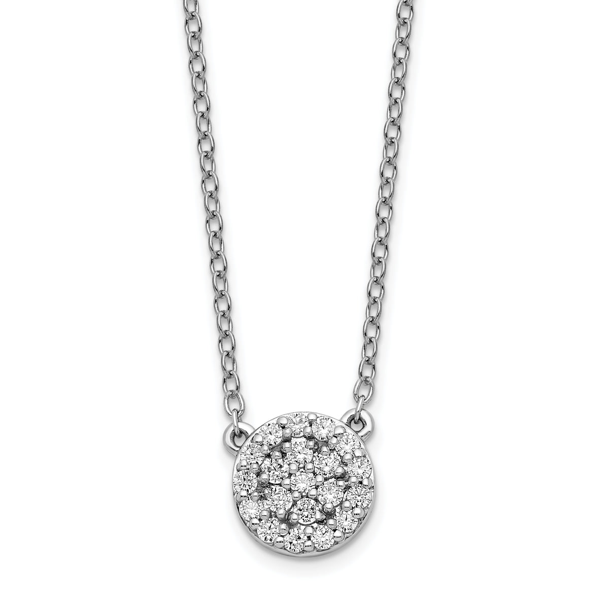 14k White Gold Diamond 18in Necklace-PM8561-021-WA