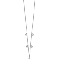 14k White Gold 5-station Diamond 18in Necklace-PM8566-038-WA