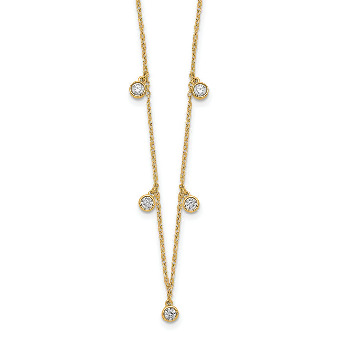14k 5-station Diamond 18in Necklace-PM8566-038-YA