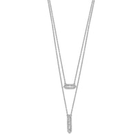 14k White Gold Double Strand 18in Necklace-PM8567-040-WA