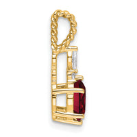 14K Polished Diamond and Lab Created Ruby Twisted Chain Slide-PM9791-CRU-009-YAA