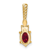 14K Polished Diamond and Lab Created Ruby Twisted Chain Slide-PM9791-CRU-009-YAA