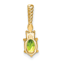 14K Polished Diamond and Peridot Twisted Chain Slide-PM9791-PE-009-YAA