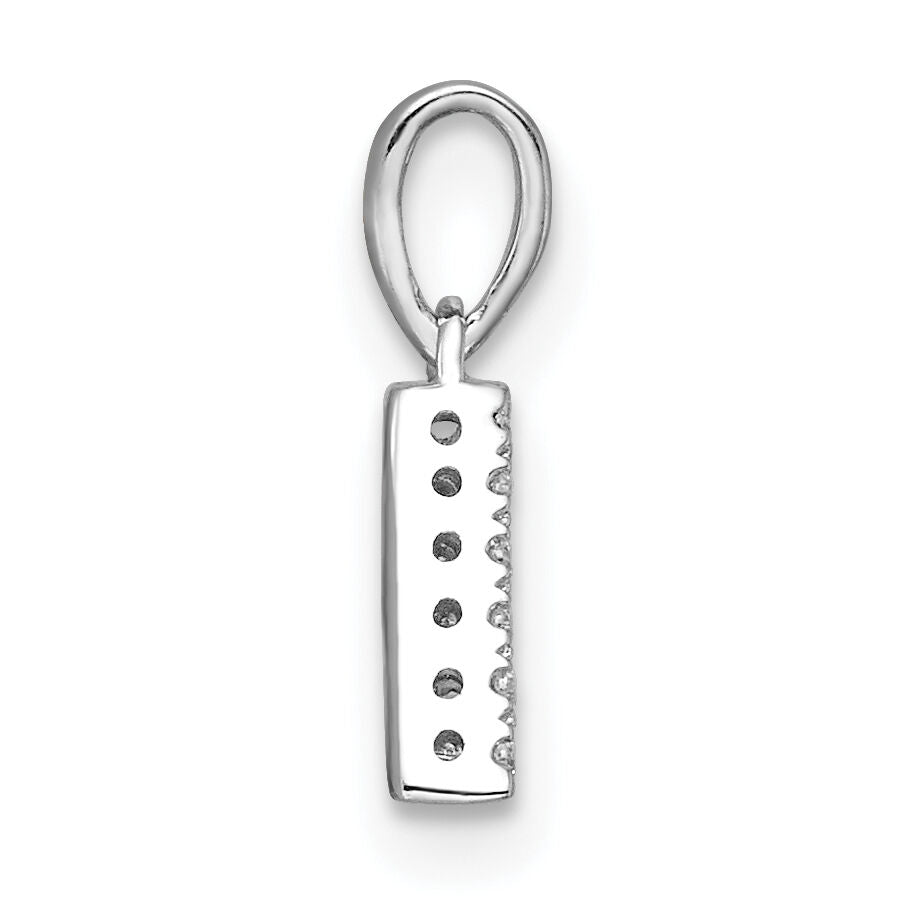 14K White Gold Diamond Letter A Initial with Bail Pendant-PM9797A-006-WA