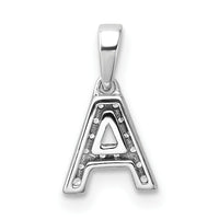 14K White Gold Diamond Letter A Initial with Bail Pendant-PM9797A-006-WA