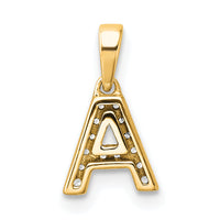 14K  Diamond Letter A Initial with Bail Pendant-PM9797A-006-YA