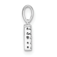 14K  White Gold Diamond Letter B Initial with Bail Pendant-PM9797B-009-WA