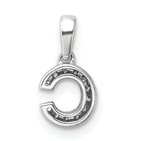14K  White Gold Diamond Letter C Initial with Bail Pendant-PM9797C-005-WA