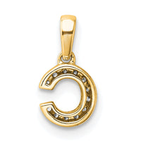 14K  Diamond Letter C Initial with Bail Pendant-PM9797C-005-YA