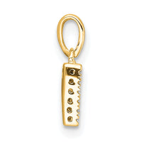 14K  Diamond Letter D Initial with Bail Pendant-PM9797D-006-YA