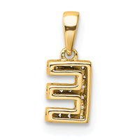 14K  Diamond Letter E Initial with Bail Pendant-PM9797E-006-YA