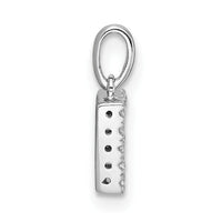 14K  White Gold Diamond Letter F Initial with Bail Pendant-PM9797F-005-WA