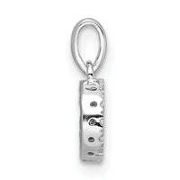 14K  White Gold Diamond Letter G Initial with Bail Pendant-PM9797G-008-WA