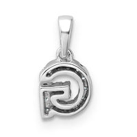 14K  White Gold Diamond Letter G Initial with Bail Pendant-PM9797G-008-WA