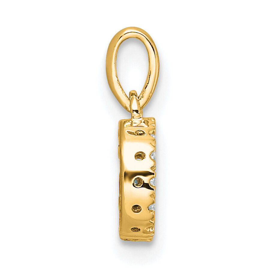14K  Diamond Letter G Initial with Bail Pendant-PM9797G-008-YA