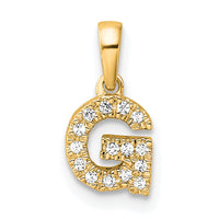 14K  Diamond Letter G Initial with Bail Pendant-PM9797G-008-YA