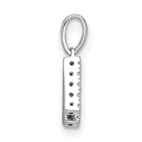 14K  White Gold Diamond Letter H Initial with Bail Pendant-PM9797H-006-WA