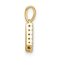 14K  Diamond Letter H Initial with Bail Pendant-PM9797H-006-YA