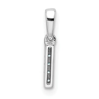 14K  White Gold Diamond Letter I Initial with Bail Pendant-PM9797I-003-WA