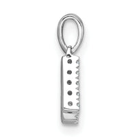 14K  White Gold Diamond Letter K  Initial with Bail Pendant-PM9797K-005-WA