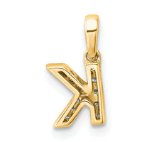 14K  Diamond Letter K  Initial with Bail Pendant-PM9797K-005-YA