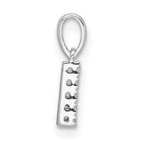 14K  White Gold Diamond Letter L Initial with Bail Pendant-PM9797L-004-WA