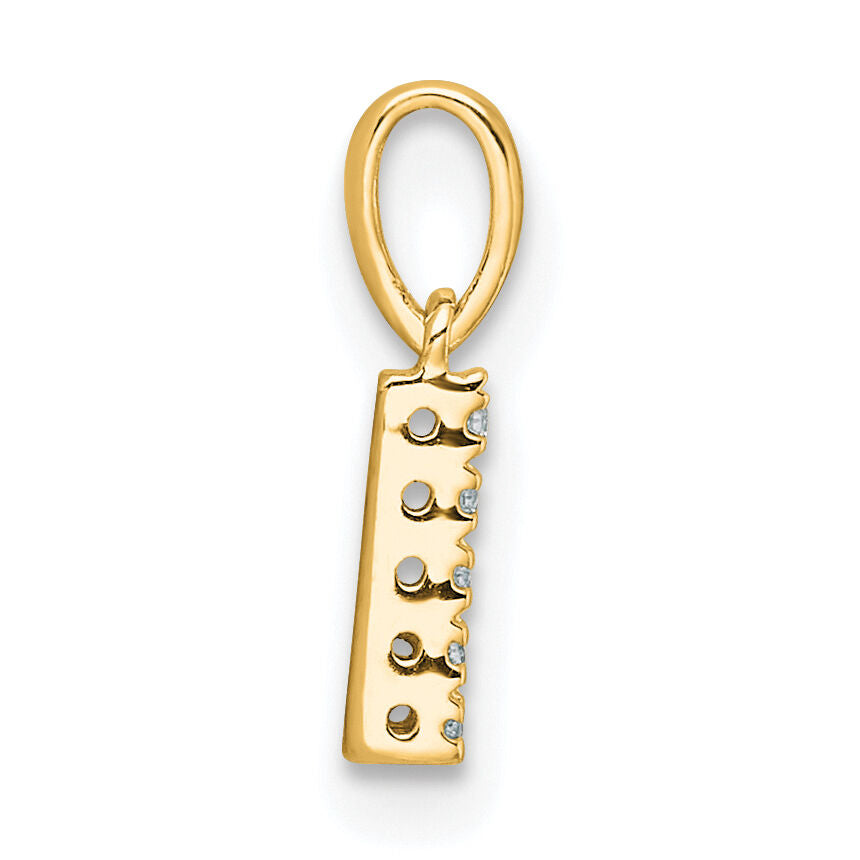 14K  Diamond Letter L Initial with Bail Pendant-PM9797L-004-YA