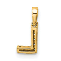 14K  Diamond Letter L Initial with Bail Pendant-PM9797L-004-YA
