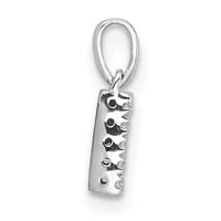 14K  White Gold Diamond Letter N Initial with Bail Pendant-PM9797N-007-WA