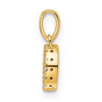 14K  Diamond Letter O Initial with Bail Pendant-PM9797O-007-YA