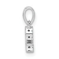 14K  White Gold Diamond Letter S Initial with Bail Pendant-PM9797S-006-WA