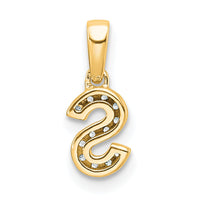 14K  Diamond Letter S Initial with Bail Pendant-PM9797S-006-YA